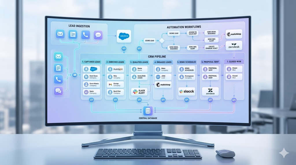 Approach stage of automated lead and sales project