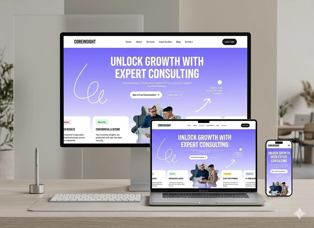 Final result of HR consulting website project