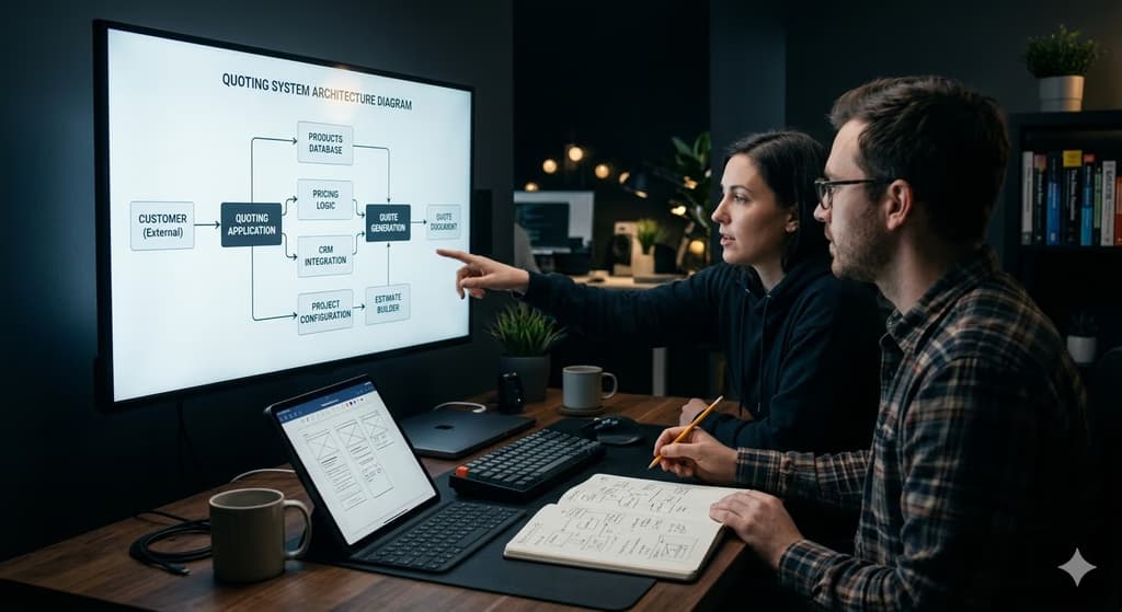Approach stage placeholder for quoting system
