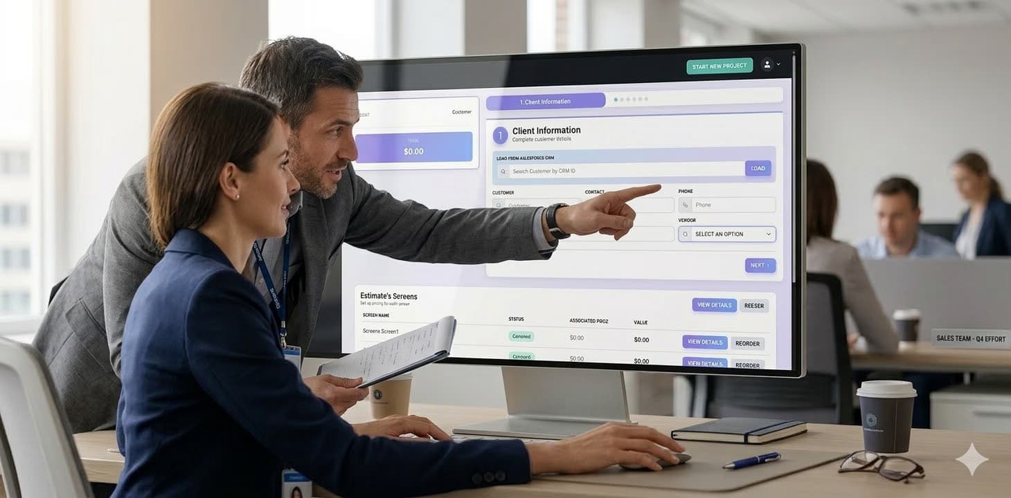 Final result view of quoting system project